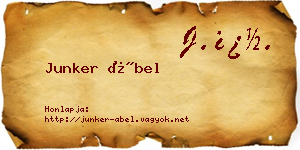 Junker Ábel névjegykártya